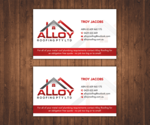 Business Card Design by Stylez Designz for Alloy Roofing Pty Ltd | Design: #8516559