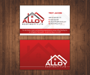 Business Card Design by Stylez Designz for Alloy Roofing Pty Ltd | Design: #8516560