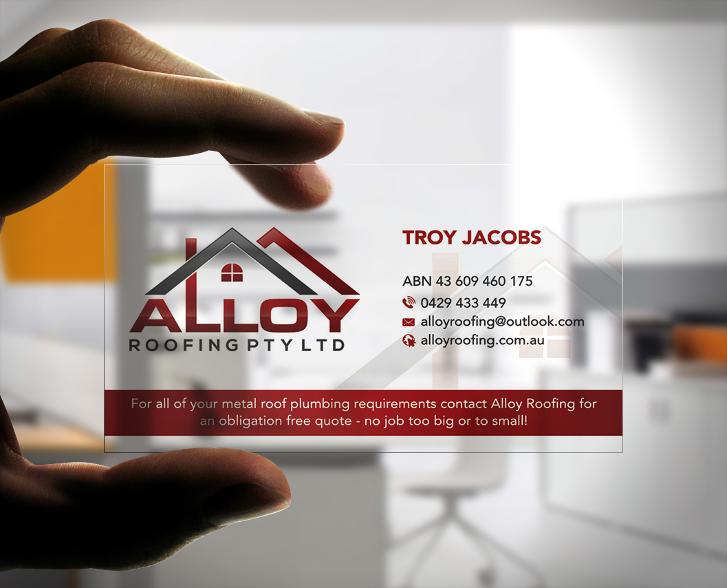 Business Card Design by Stylez Designz for Alloy Roofing Pty Ltd | Design #8516562
