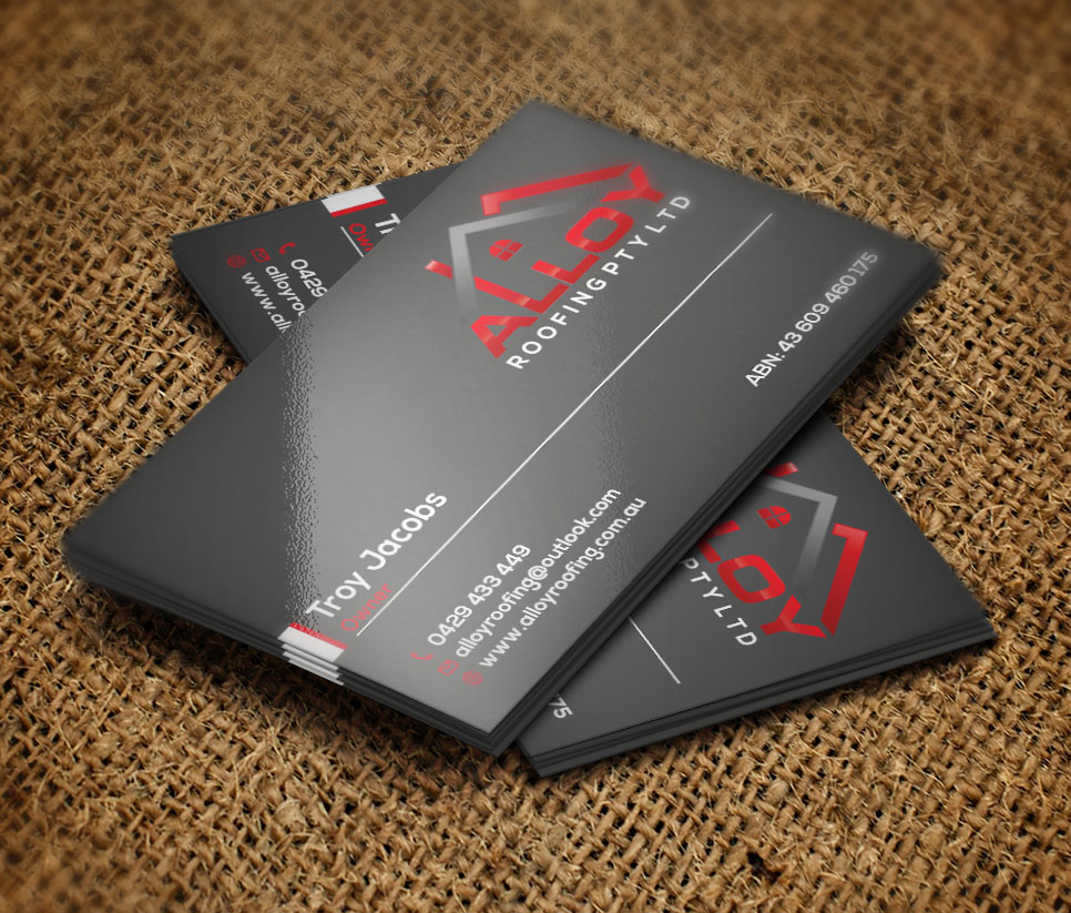 Business Card Design by Verified artistry (Design garden) for Alloy Roofing Pty Ltd | Design #8481860