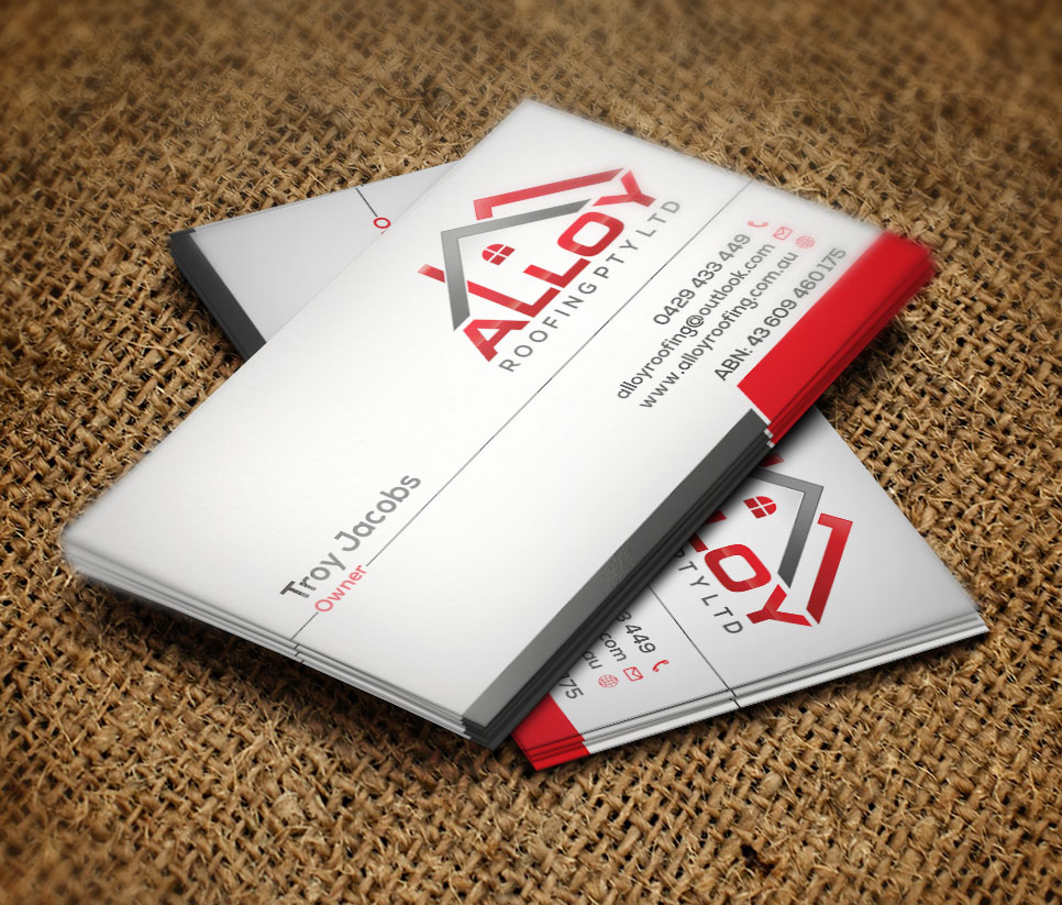Business Card Design by Verified artistry (Design garden) for Alloy Roofing Pty Ltd | Design #8481862
