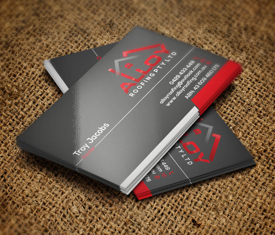 Business Card Design by Verified artistry (Design garden) for Alloy Roofing Pty Ltd | Design #8481863