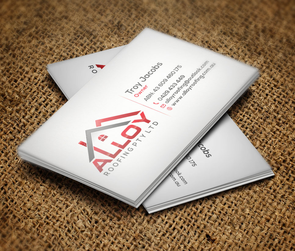 Business Card Design by Verified artistry (Design garden) for Alloy Roofing Pty Ltd | Design #8481866