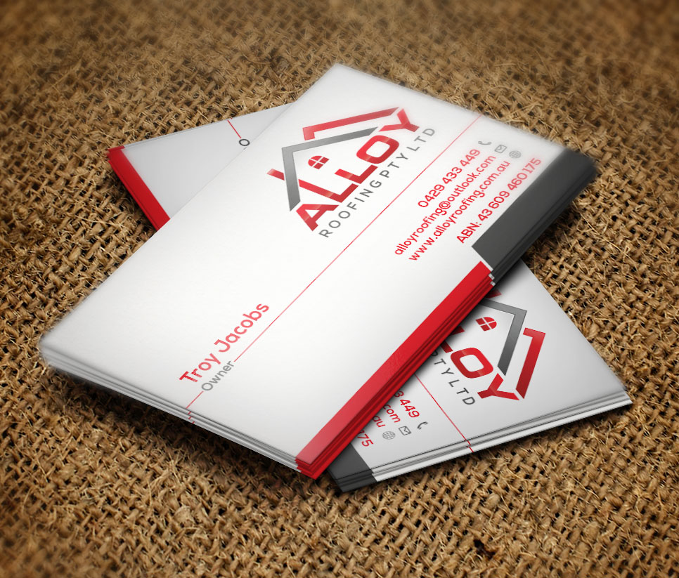 Business Card Design by Verified artistry (Design garden) for Alloy Roofing Pty Ltd | Design #8481867