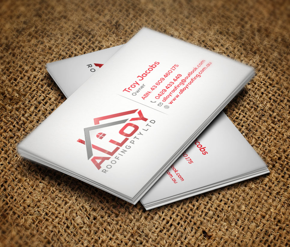 Business Card Design by Verified artistry (Design garden) for Alloy Roofing Pty Ltd | Design #8481868