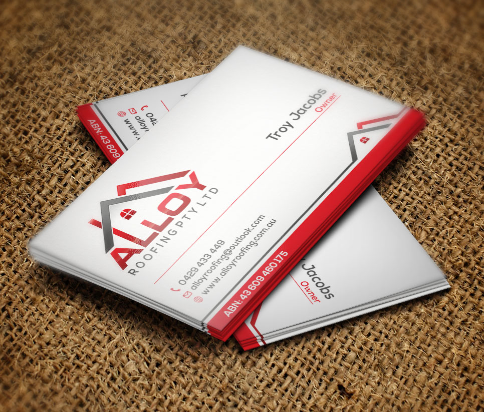 Business Card Design by Verified artistry (Design garden) for Alloy Roofing Pty Ltd | Design #8481871