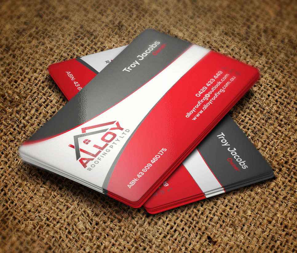 Business Card Design by Verified artistry (Design garden) for Alloy Roofing Pty Ltd | Design #8481872