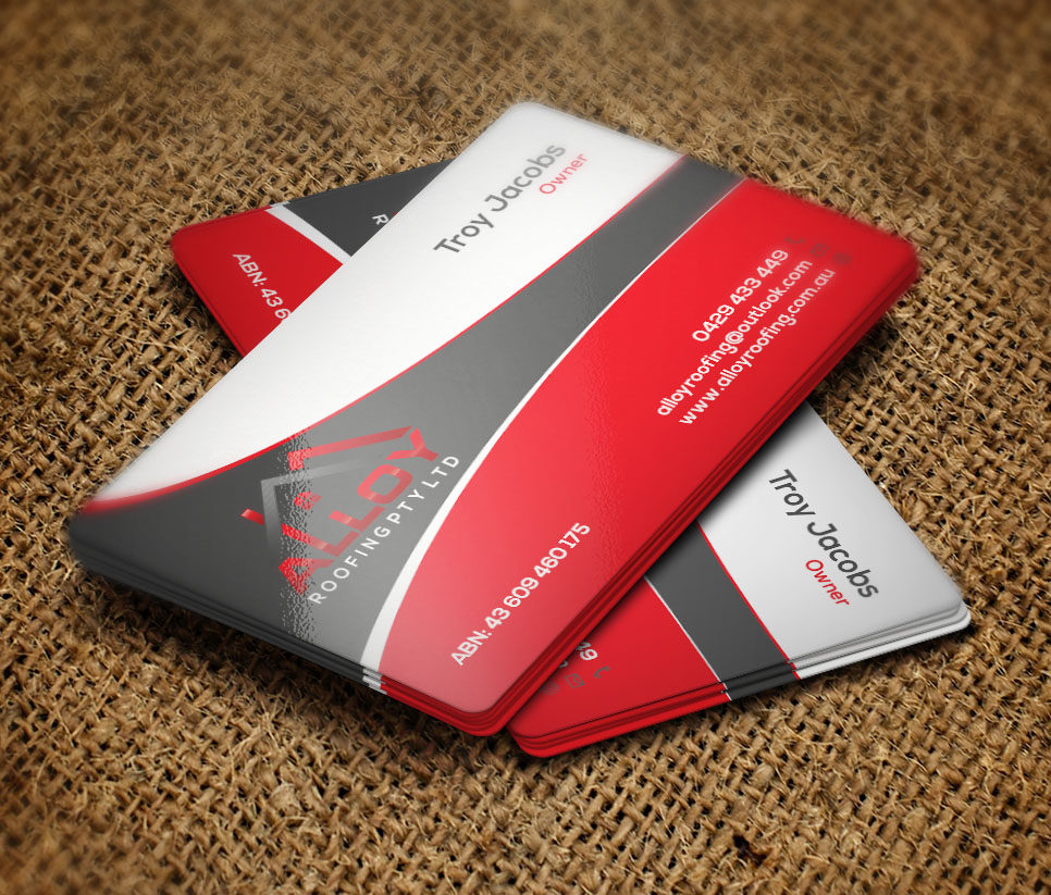 Business Card Design by Verified artistry (Design garden) for Alloy Roofing Pty Ltd | Design #8481873