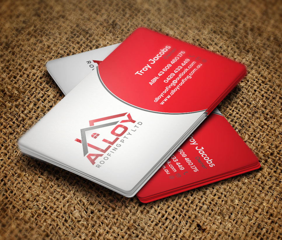 Business Card Design by Verified artistry (Design garden) for Alloy Roofing Pty Ltd | Design #8481876