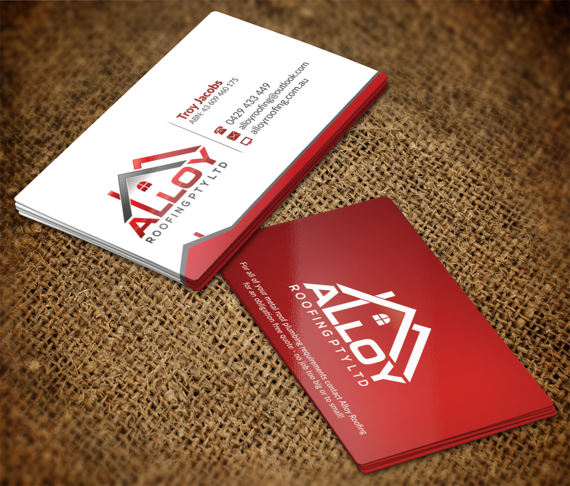 Business Card Design by AFHUN for Alloy Roofing Pty Ltd | Design #8509395