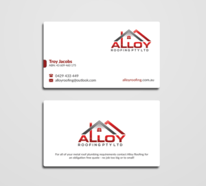 Design de Carte de Visite par AFHUN pour Alloy Roofing Pty Ltd | Design : #8509427
