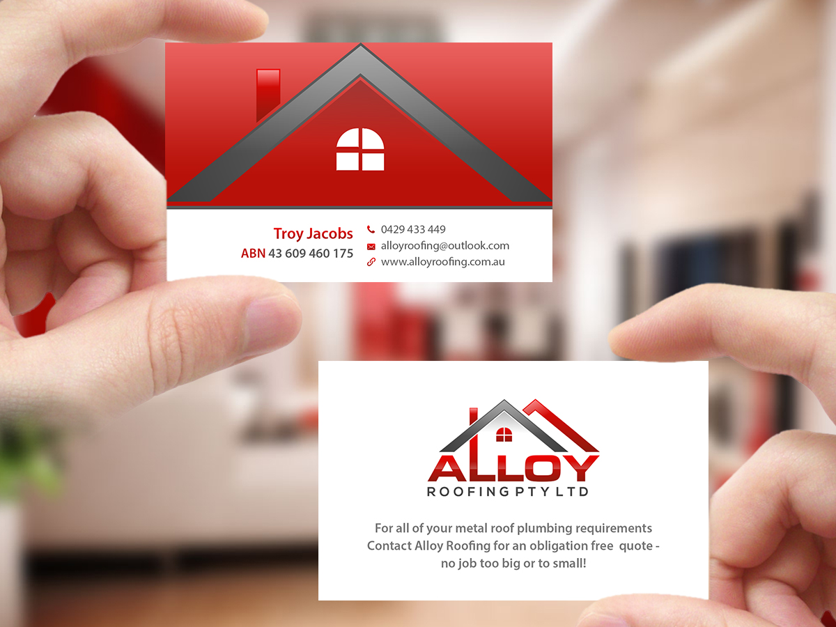 Business Card Design by Creations Box 2015 for Alloy Roofing Pty Ltd | Design #8487750