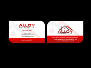 Business Card Design by Creations Box 2015 for Alloy Roofing Pty Ltd | Design: #8487810
