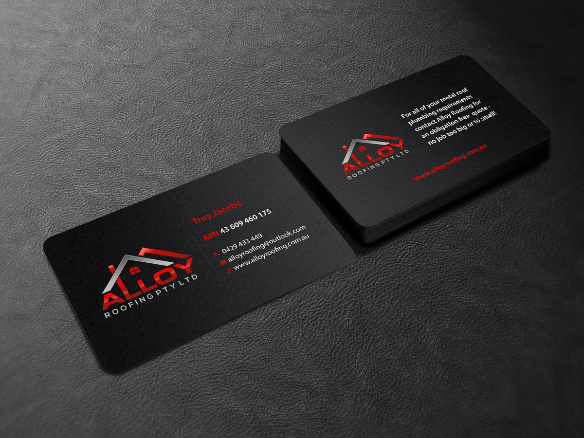 Diseño de Tarjeta de Presentación por Creations Box 2015 para Alloy Roofing Pty Ltd | Diseño #8487817