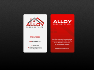 Business Card Design by Creations Box 2015 for Alloy Roofing Pty Ltd | Design: #8487820