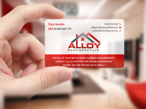 Business Card Design by Creations Box 2015 for Alloy Roofing Pty Ltd | Design: #8487827