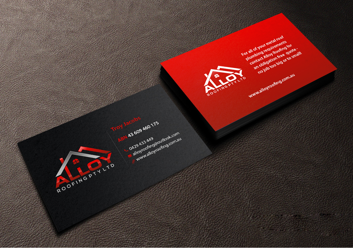Business Card Design by Creations Box 2015 for Alloy Roofing Pty Ltd | Design #8487828