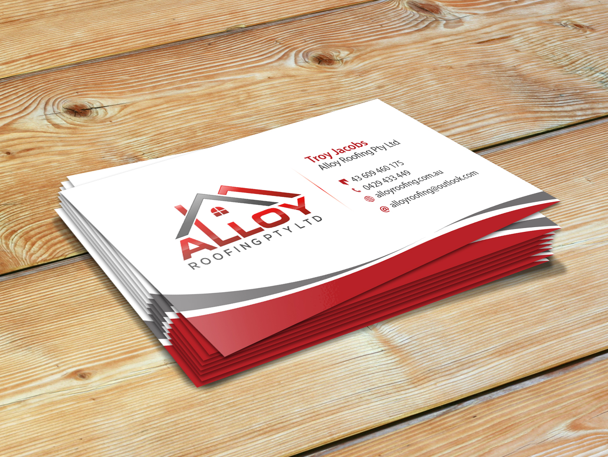 Diseño de Tarjeta de Presentación por PD Studios para Alloy Roofing Pty Ltd | Diseño #8471041