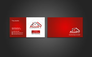 Business Card Design by chandrayaan.creative for Alloy Roofing Pty Ltd | Design: #8486061