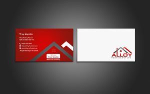 Business Card Design by chandrayaan.creative for Alloy Roofing Pty Ltd | Design: #8486064