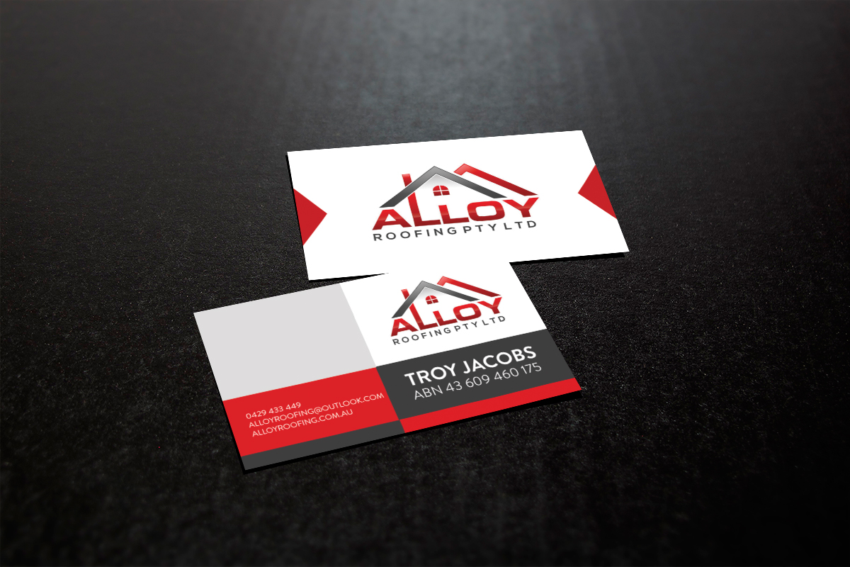 Business Card Design by isabel.paoli for Alloy Roofing Pty Ltd | Design #8471322