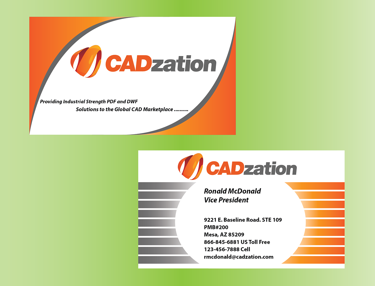 Business Card Design by RD Raju for CADzation | Design #2021596