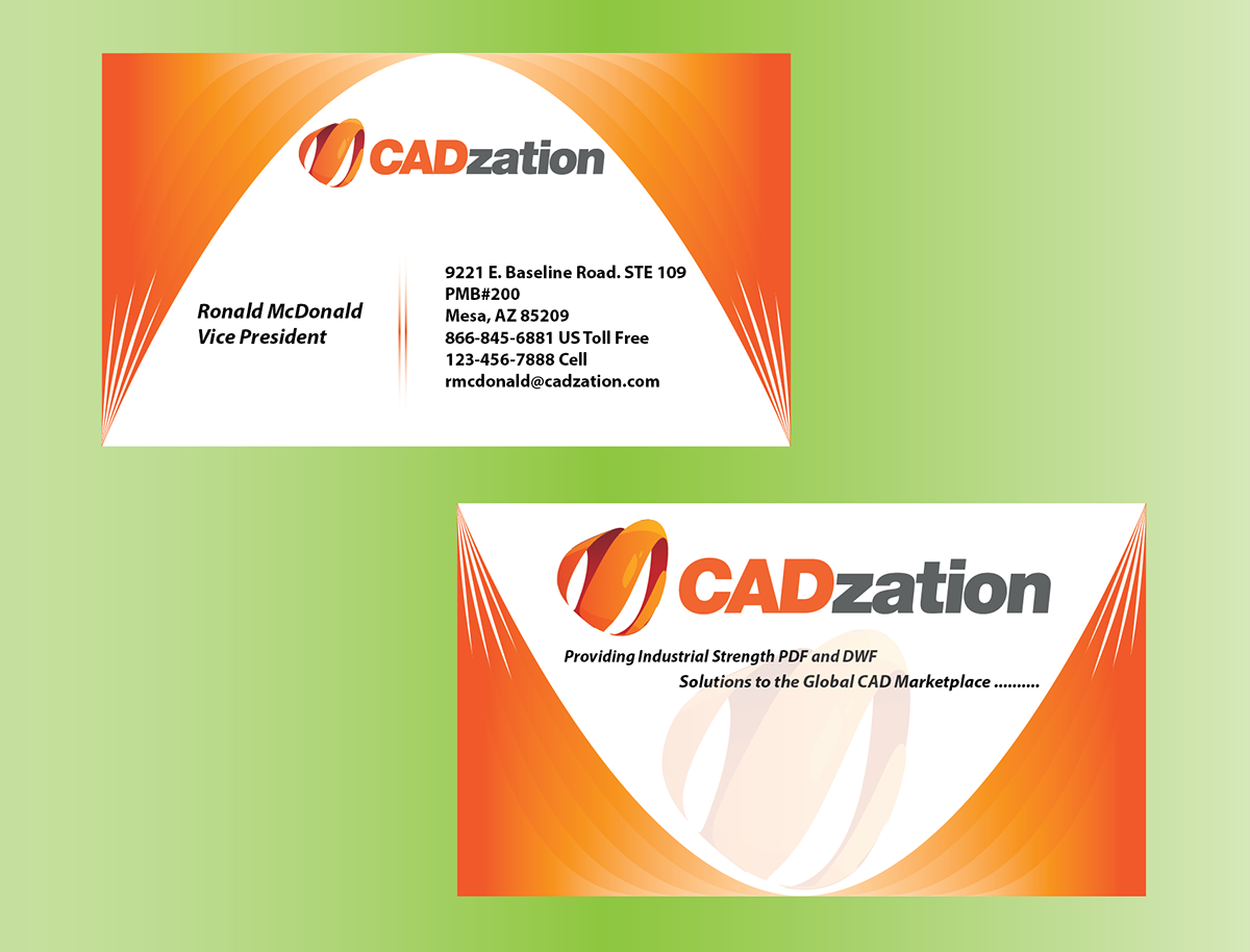 Business Card Design by RD Raju for CADzation | Design #2021601