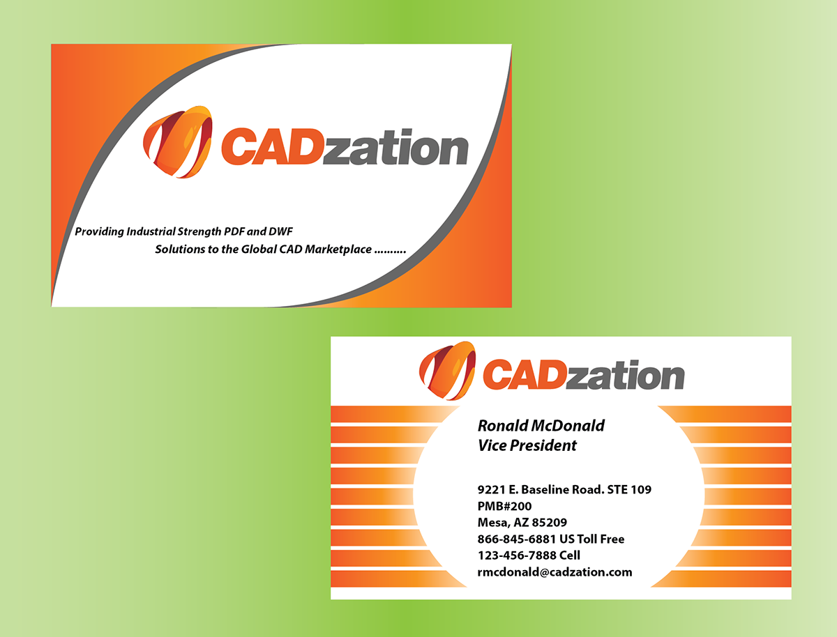Business Card Design by RD Raju for CADzation | Design #2021602