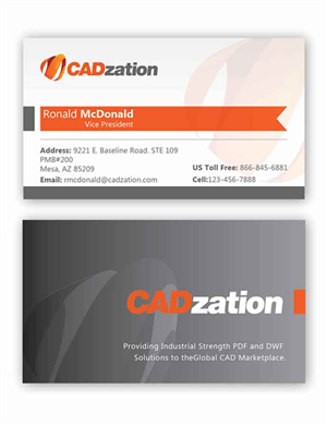 Business Card Design by dstudios for CADzation | Design: #2037958