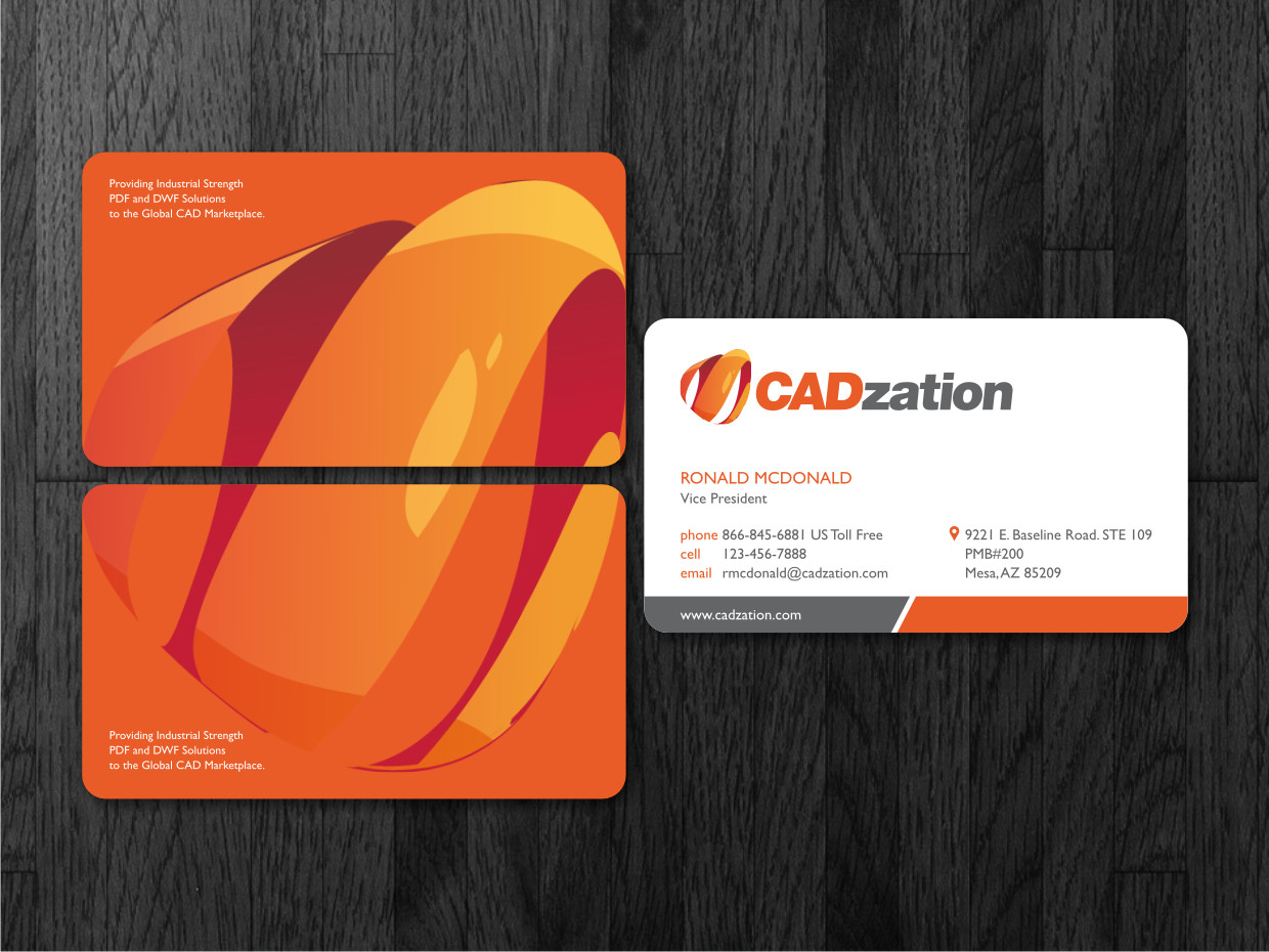 Business Card Design by Atvento Graphics for CADzation | Design #2004285