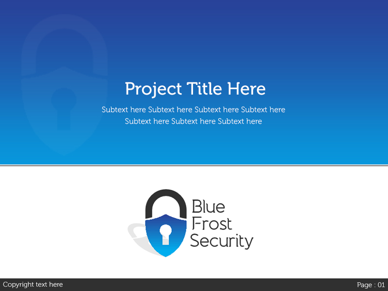 PowerPoint Design by Best Design Hub for Blue Frost Security GmbH | Design #8478557
