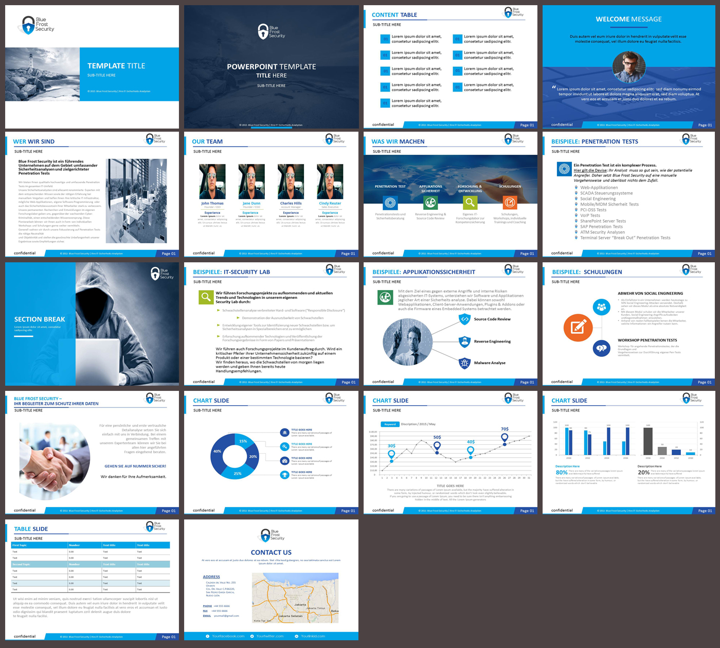PowerPoint Design by L 47 UR for Blue Frost Security GmbH | Design: #8514960
