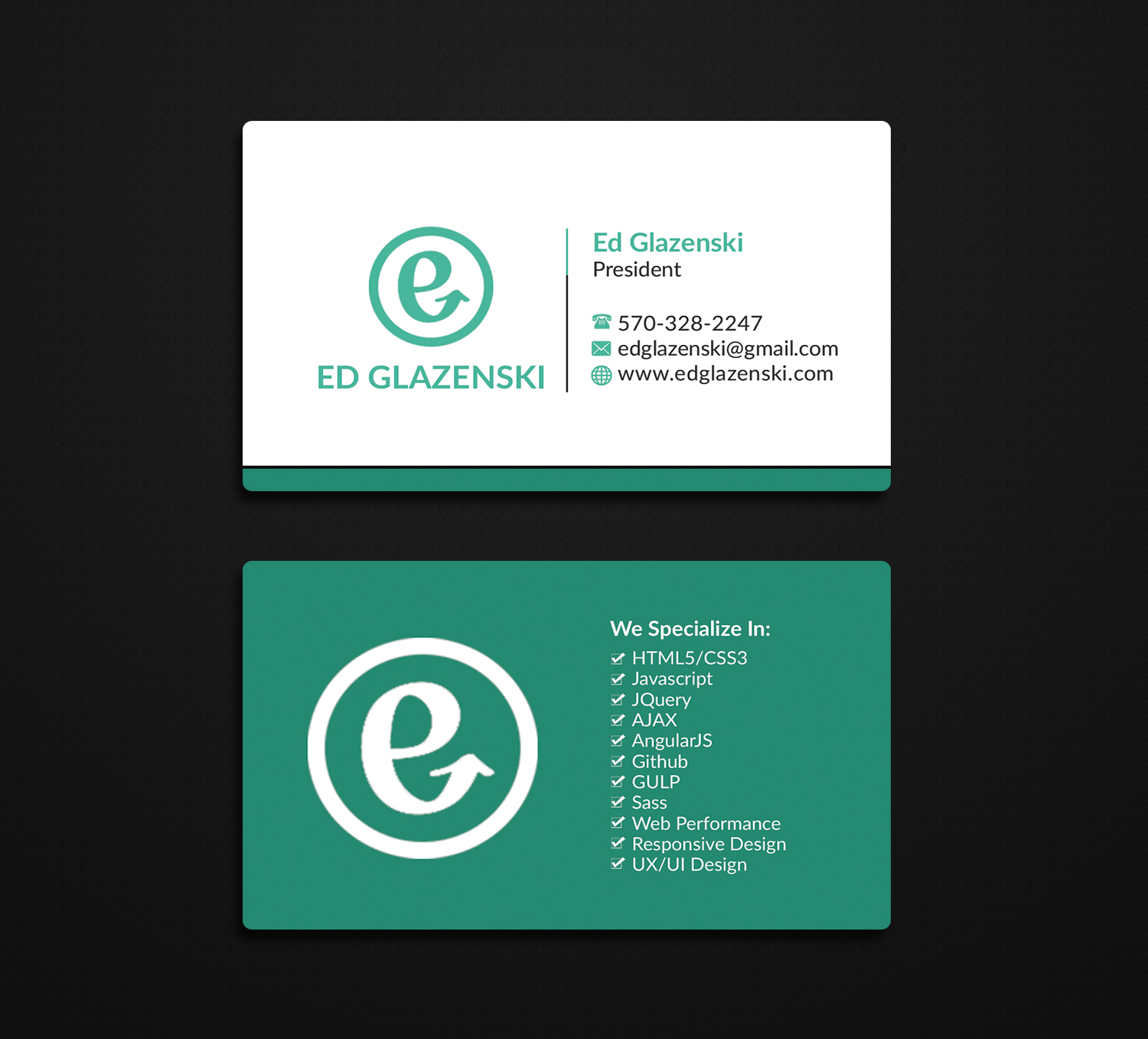 Business Card Design by AFHUN for EG Web Design | Design #8480236