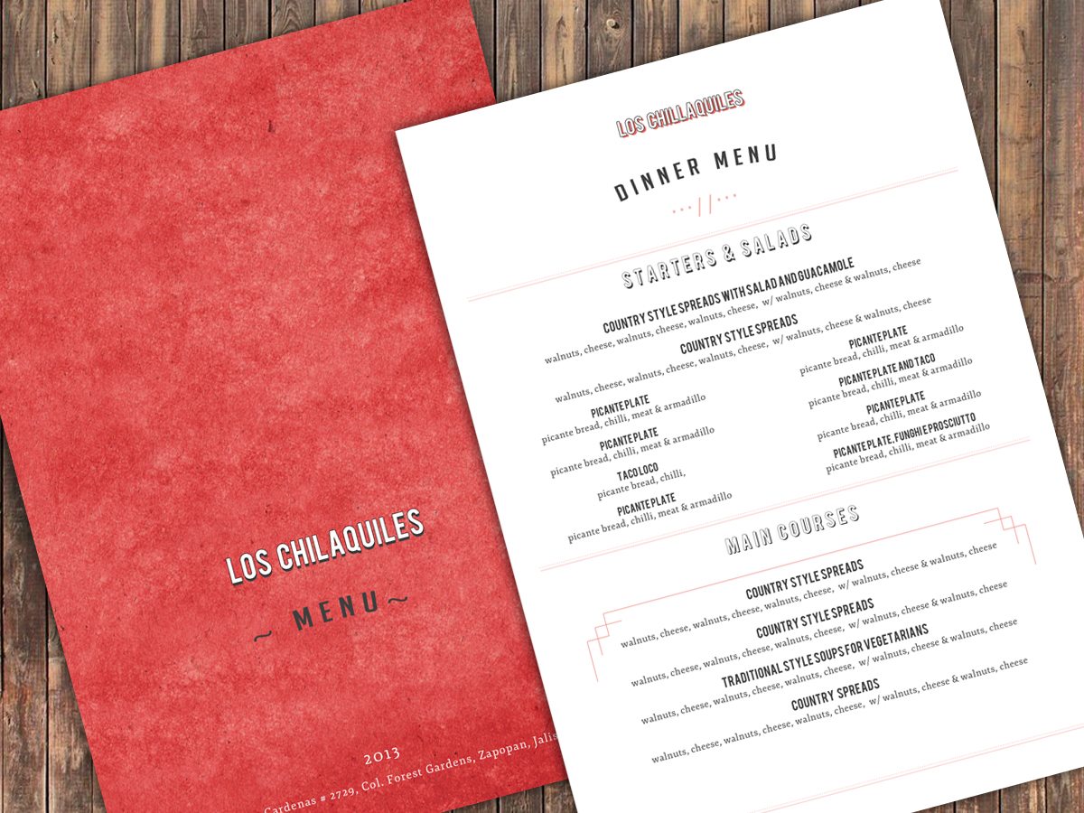 Menü-Design von Seamus Radu für Como en el Rancho, S.A. de C.V. | Design #2029713