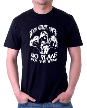Beast Coast Power, powerlifting and strength training | T-shirt Design by ejcx