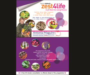 Flyer Design by Graphicsia for Antonia Maguire Zest4Life Nutrition & Health | Design #8495636