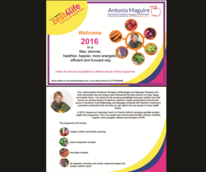 Design de Flyer par Graphicsia pour Antonia Maguire Zest4Life Nutrition & Health | Design : #8497102