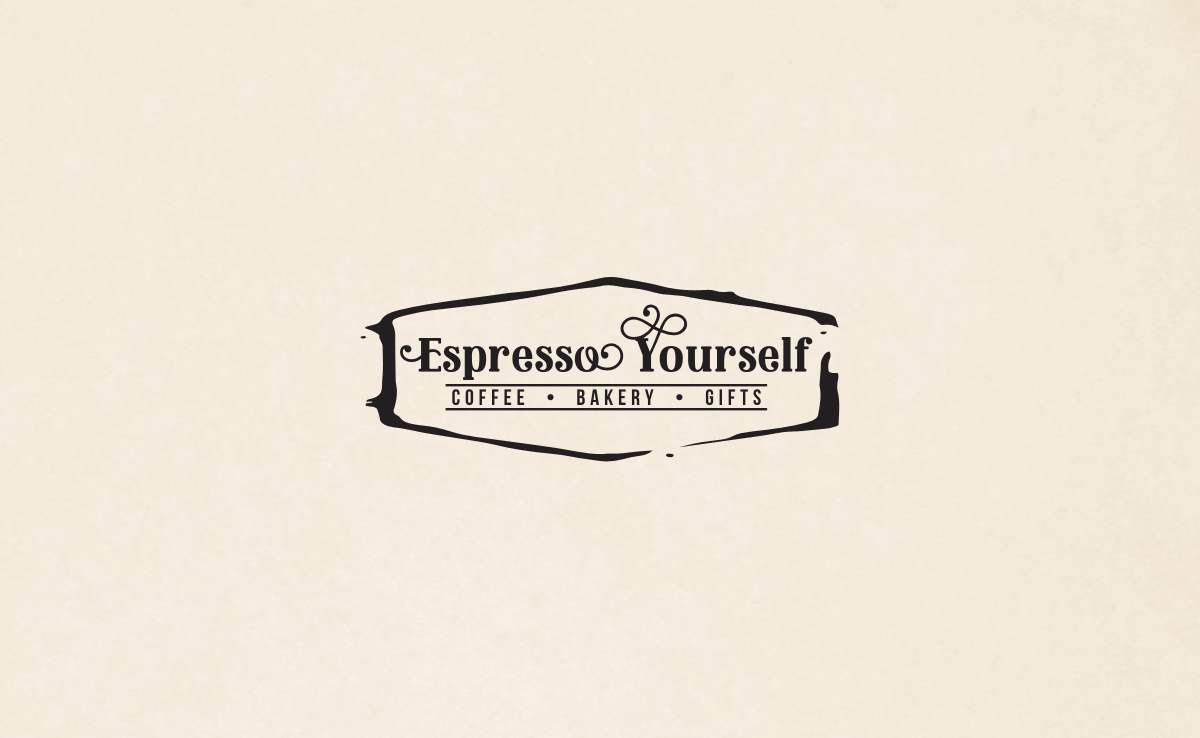 Feminine, Elegant, Coffee Shop Logo Design for Espresso Yourself / Coffee / Bakery / Gifts by