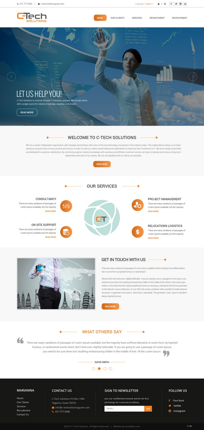 Web Design par pb pour C-Tech Solutions | Design #8496175