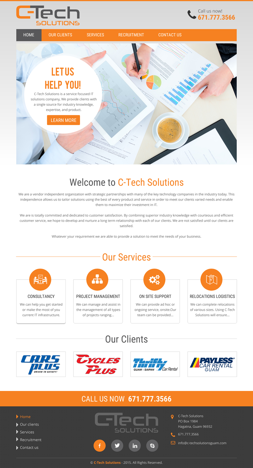 Web Design by rightway for C-Tech Solutions | Design #8496793