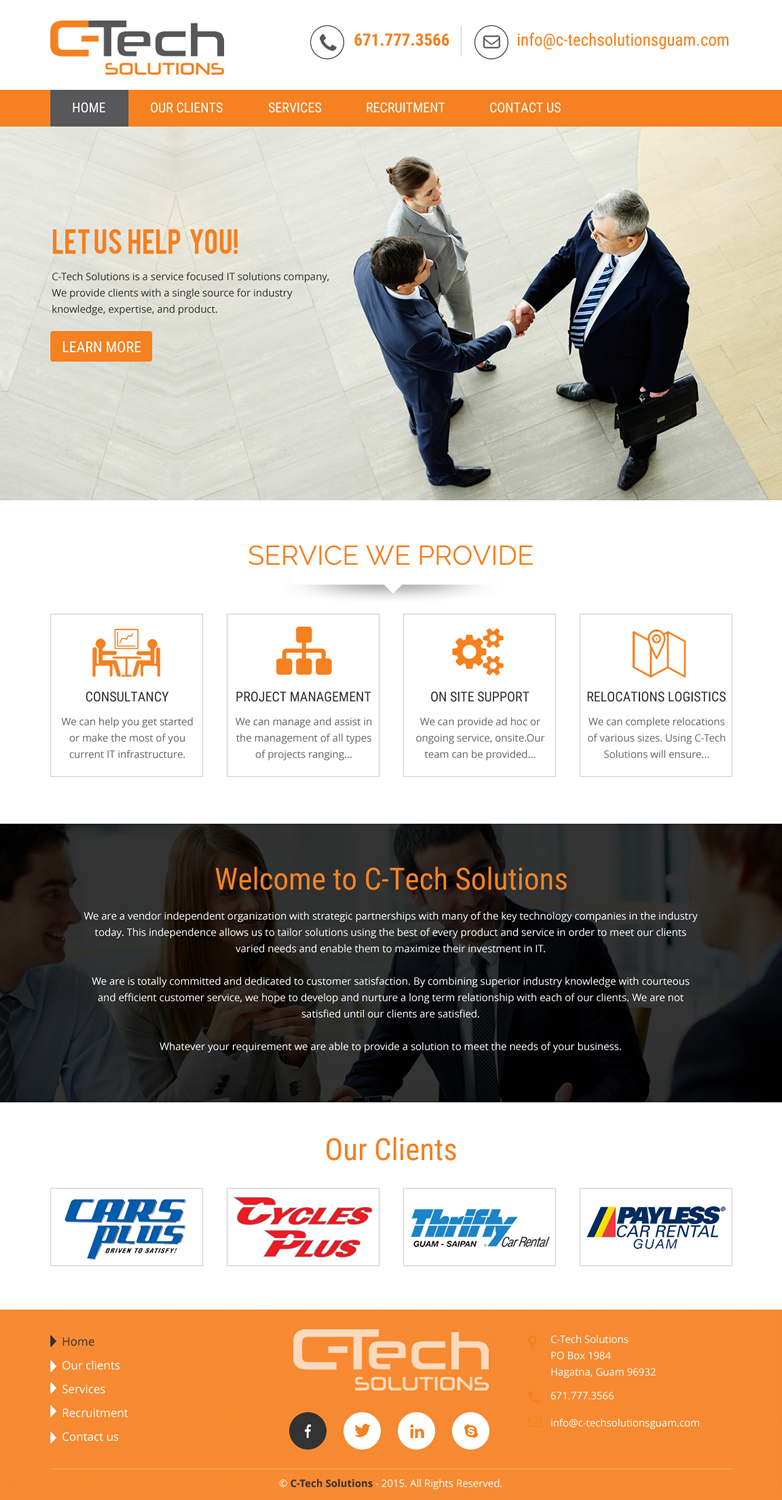 Web Design by rightway for C-Tech Solutions | Design #8496821