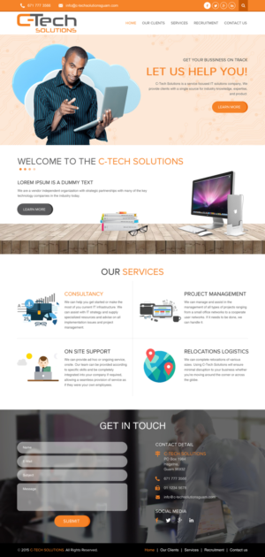 Web Design by rightway for C-Tech Solutions | Design: #8500919