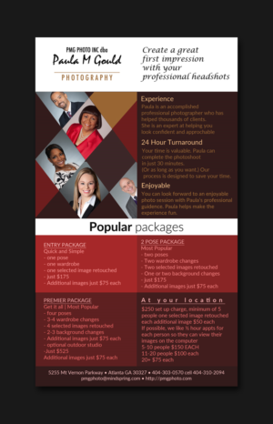 price list for web and print- sending to inquiring clients and use as promo material | Flyer Design by Gfx.26™