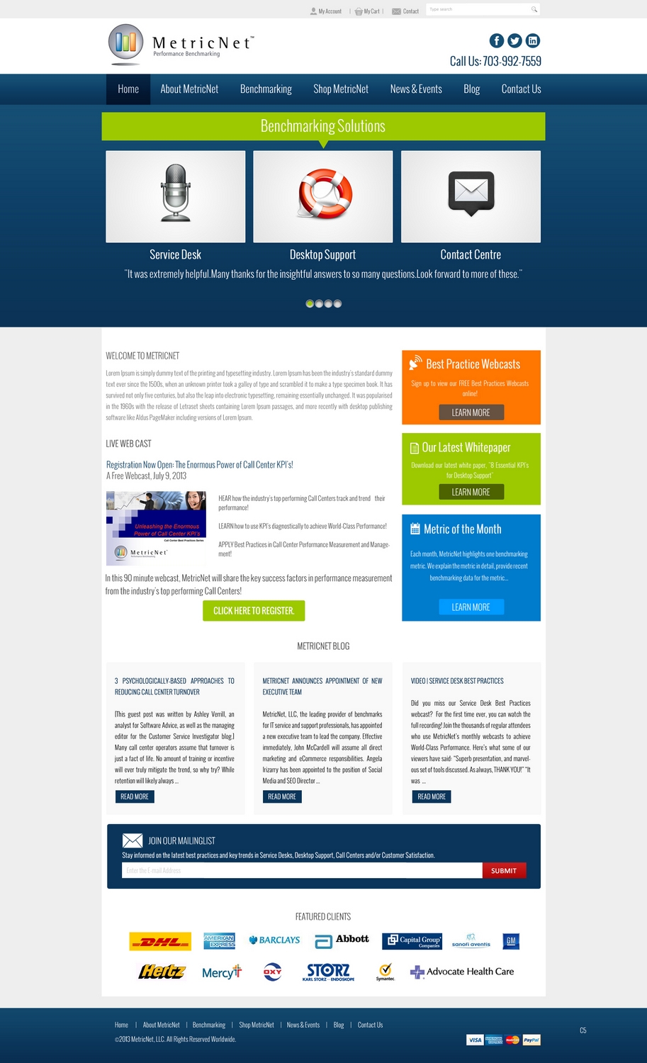 Wordpress Design by pb for Metricnet | Design #2015677