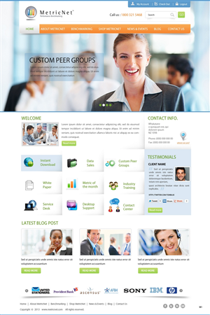 Wordpress Design by pb for Metricnet | Design: #2015679