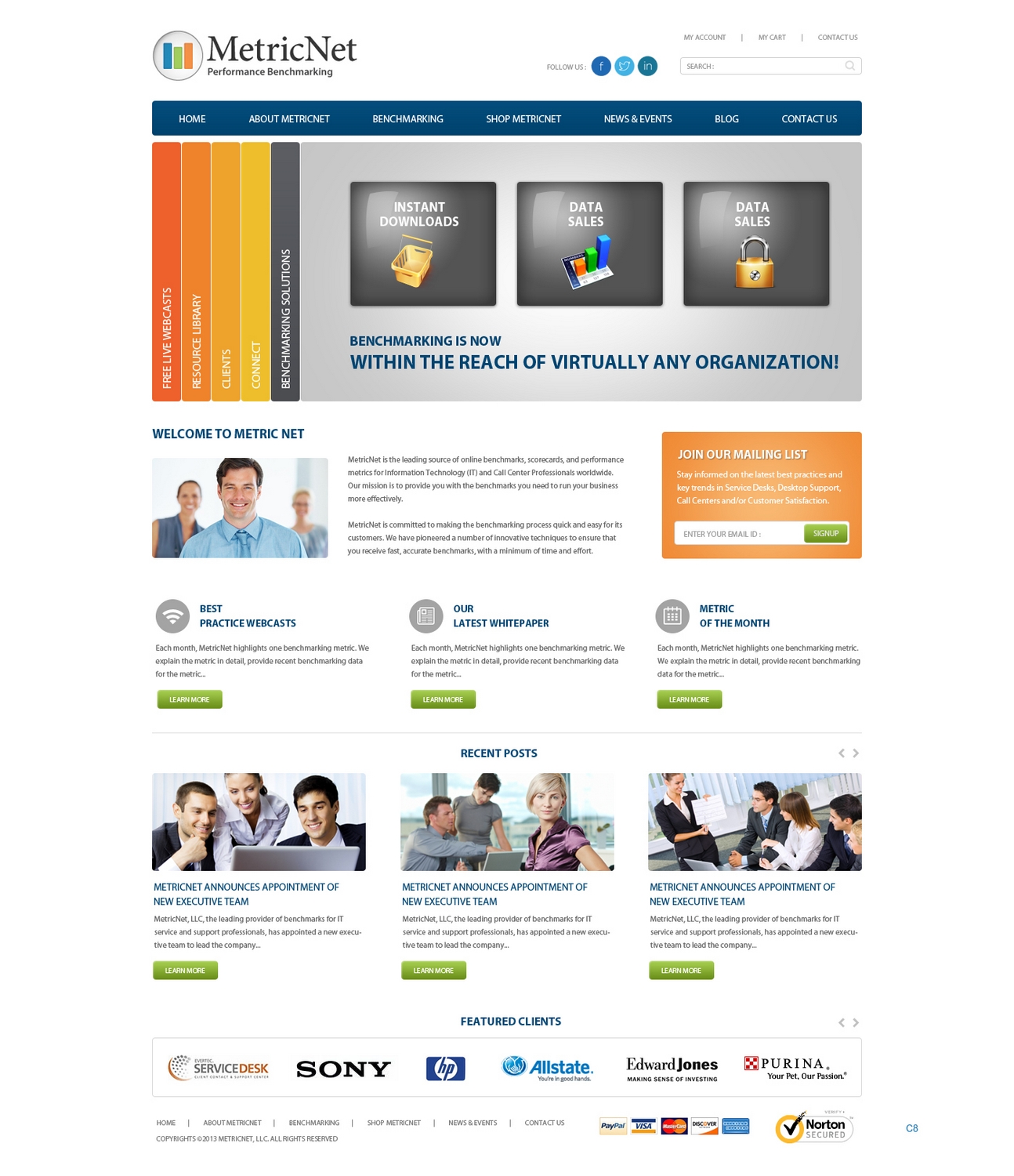 Wordpress Design by pb for Metricnet | Design #2015683