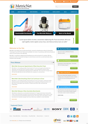 Wordpress Design by pb for Metricnet | Design: #2020941
