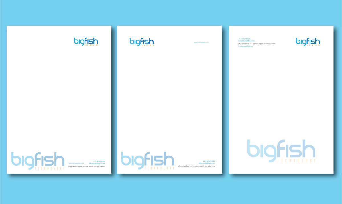 Letterhead Design by Lucius for Big Fish Computers | Design #9199382