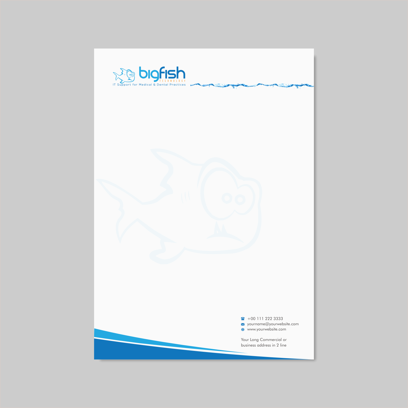 Letterhead Design by INDIAN_Ashok for Big Fish Computers | Design #8504274