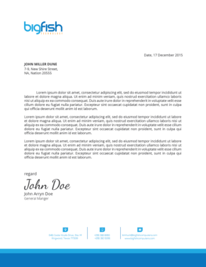 Letterhead Design by zadit for Big Fish Computers | Design: #9168481
